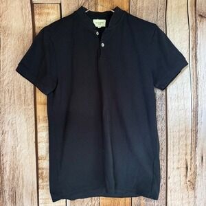 Octobre Éditions Polo Shirt Blue Organic Cotton Minimalist French Style Small‎